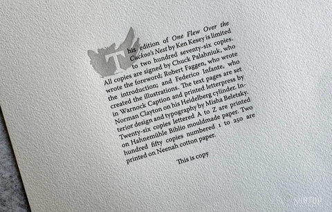 One Flew Over the Cuckoo's Nest by Ken Kesey - Lettered Edition