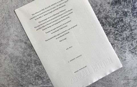 The Black Phone by Joe Hill - Numbered Edition