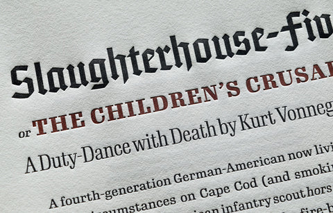 Slaughterhouse-Five by Kurt Vonnegut - Numbered Edition