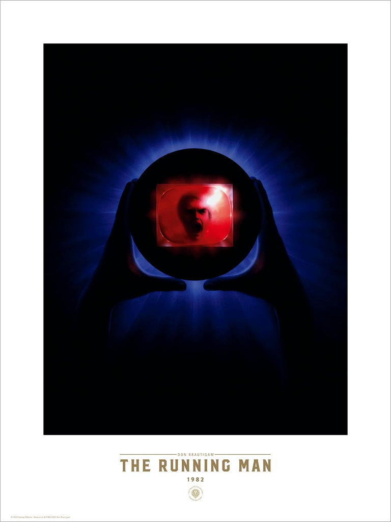 Running Man Printable The Running Man Cover Art Print - Don Brautigam - Stephen King Book ...